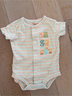 Vintage osh kosh Striped Short-Sleeve One-Piece romper onesie 3-6m | vintage kid